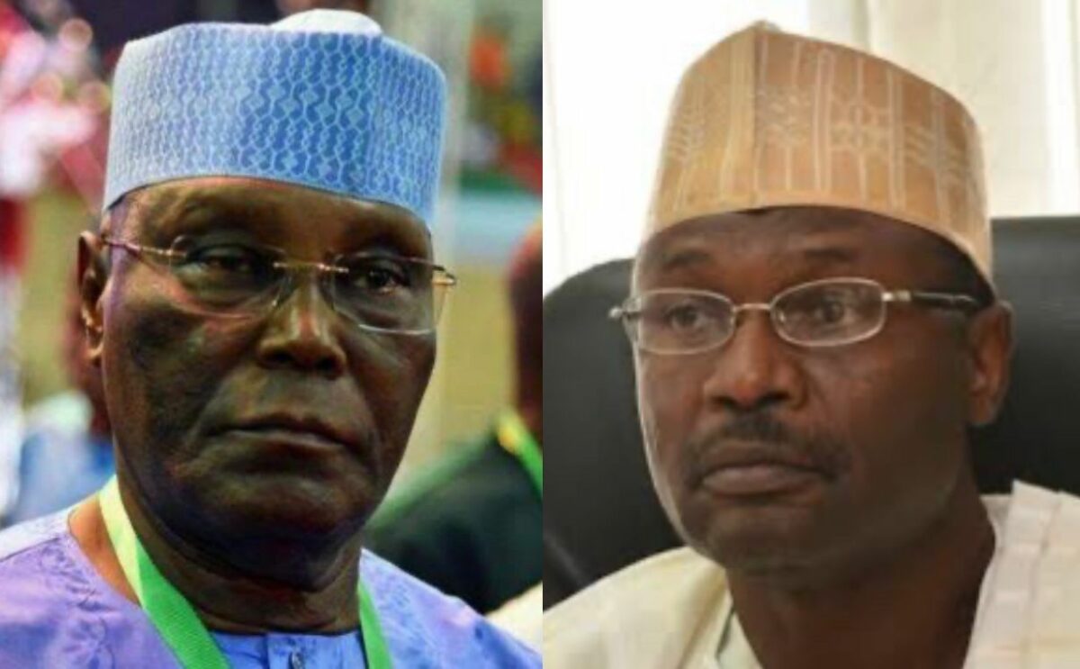INEC chairman Mahmood Yakubu and Atiku Abubakar