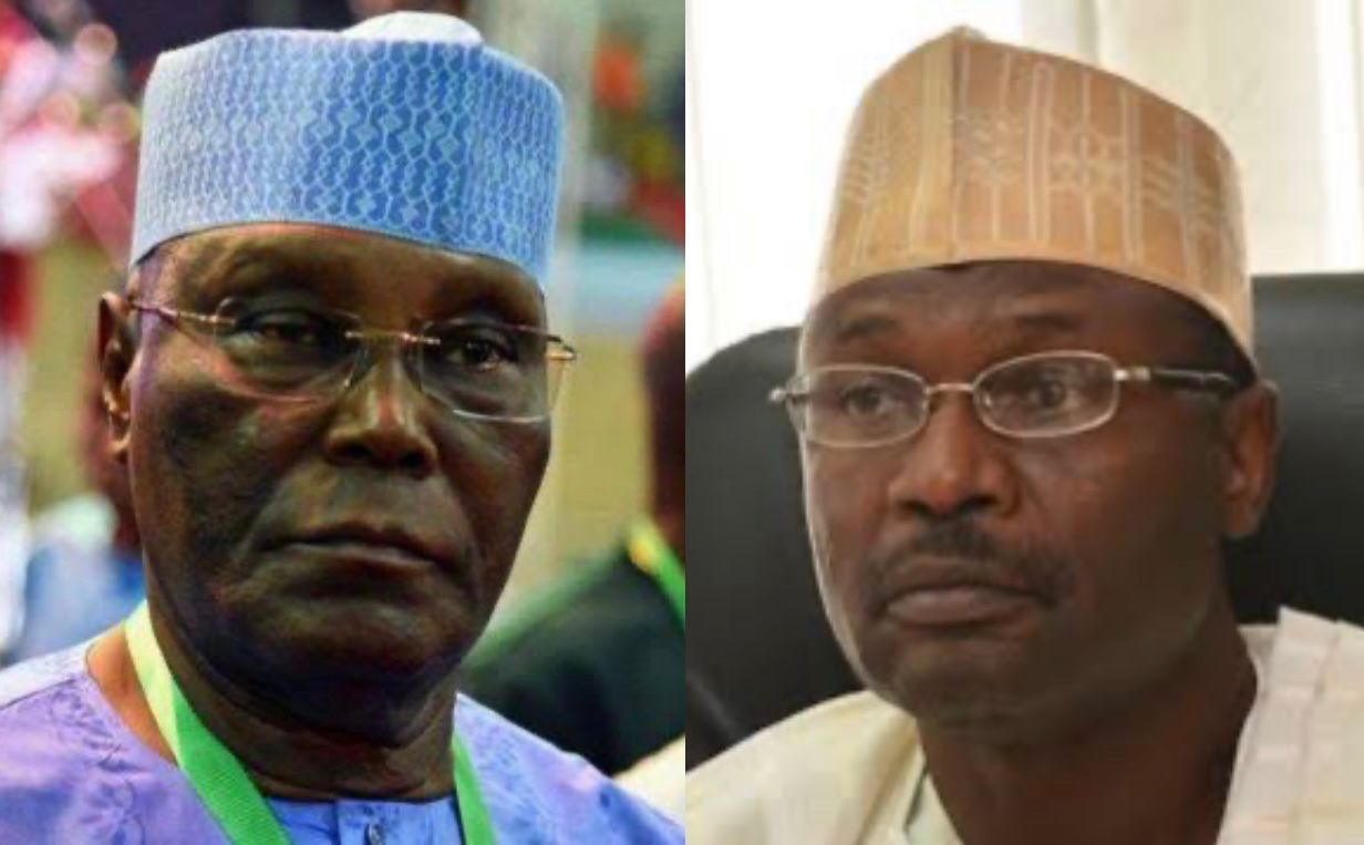 INEC chairman Mahmood Yakubu and Atiku Abubakar