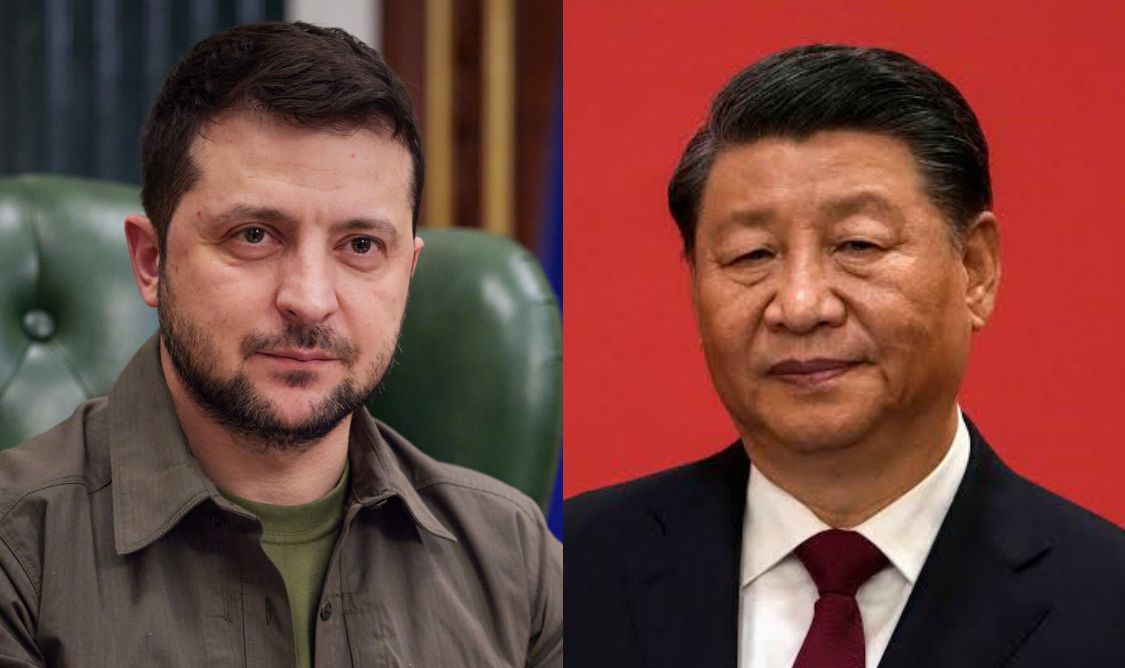 Volodymyr Zelensky and Xi Jinping