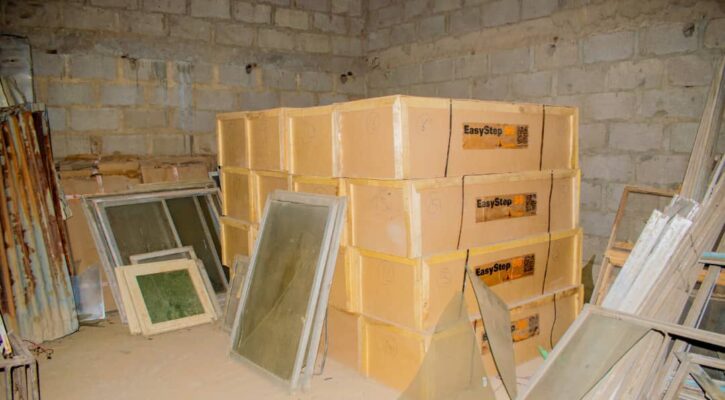 Recovered items from secret warehouse