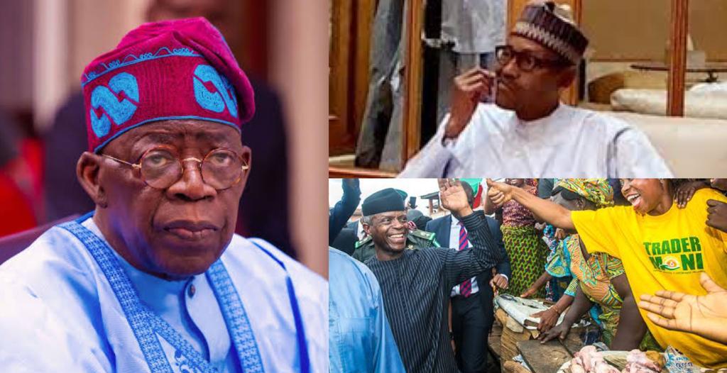 President Bola Tinubu, Muhammadu Buhari and Yemi Osinbajo