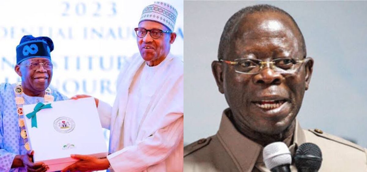 BUHARI HANDING OVER TO TINUBU AND OSHIOMHOLE