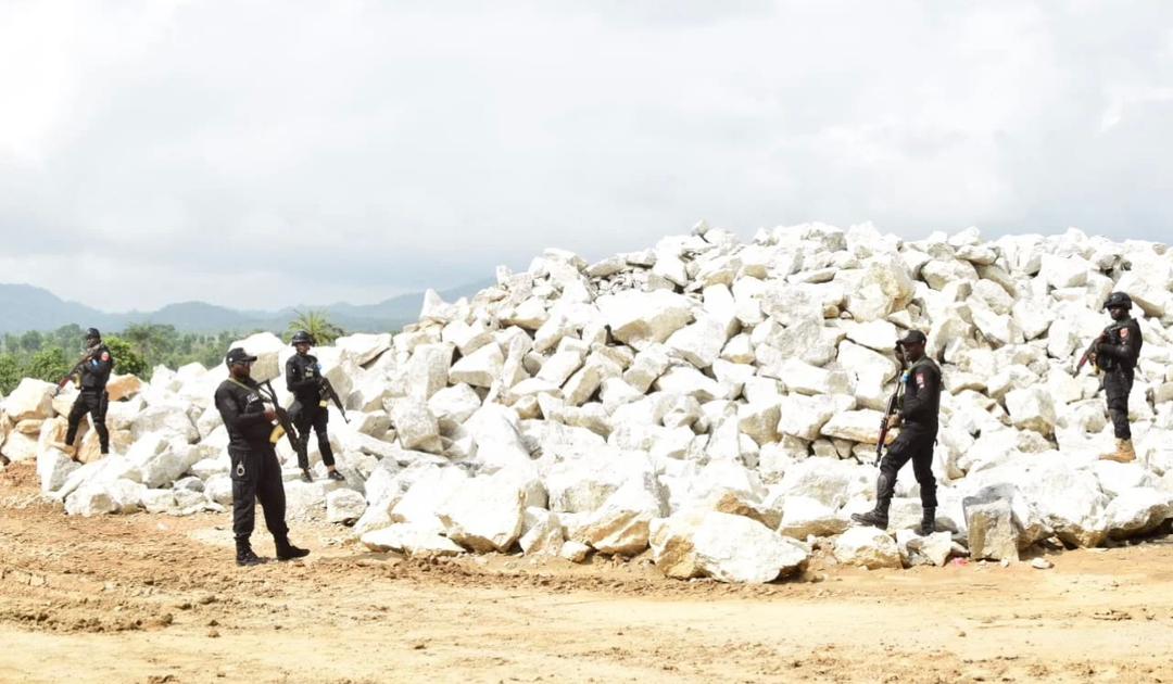 illegal mining site in Abuja (credit: NAN0