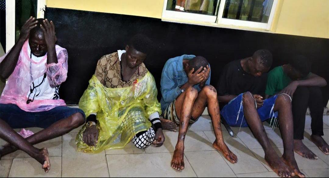The five suspects involved