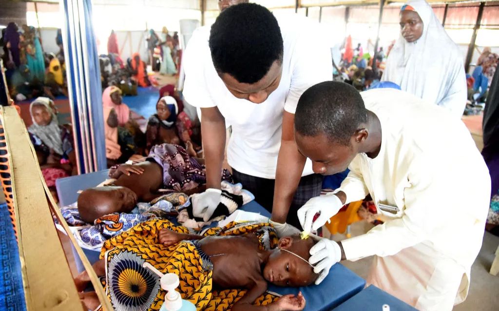 Malnourished Kaduna kids in hospital