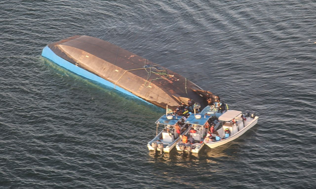 Capsized ferry