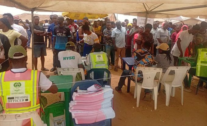 Voters in the FCT council poll.