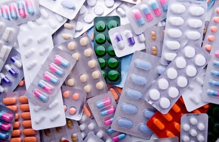 Packets of tablets