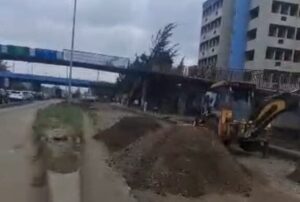 Anthony Village bus stop construction
