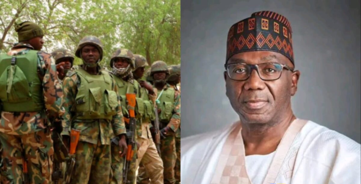 Troops and Governor AbdulRasaq.