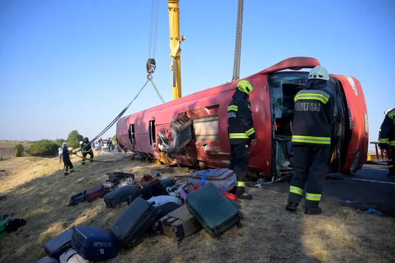 The accident scene.