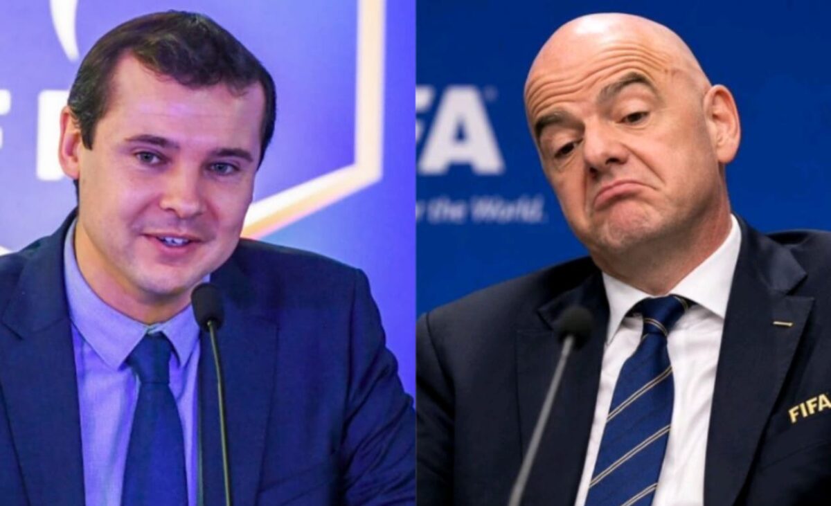 Kevin Lamour with Infantino