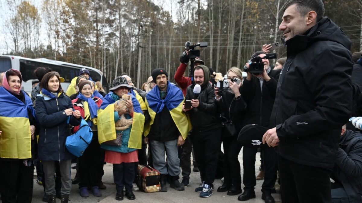 Evacuees in Ukraine