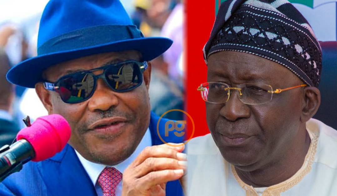 Governor Nyesom Wike and PDP national chairman, Iyorchia Ayu