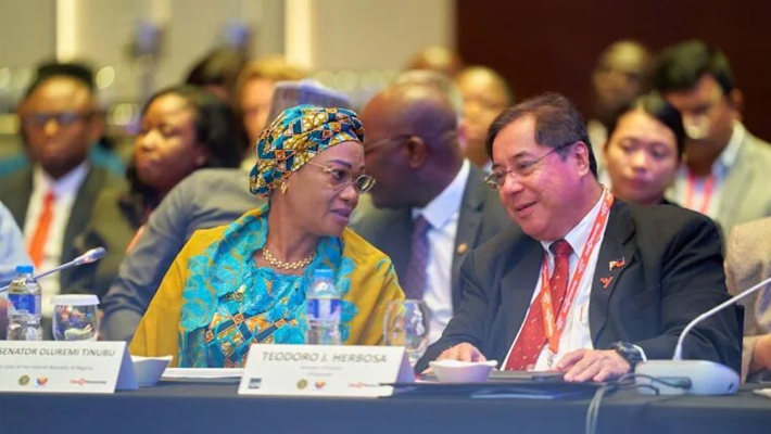 Senator Remi Tinubu at the 39th Stop TB Partnership board meeting in Manila