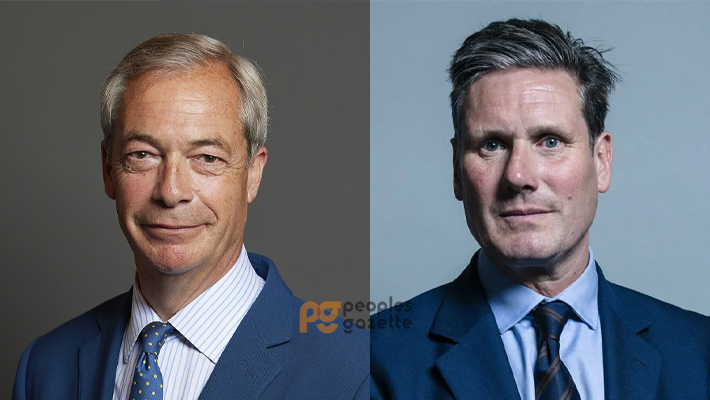 Nigel Farage and Prime Minister Keir Starmer