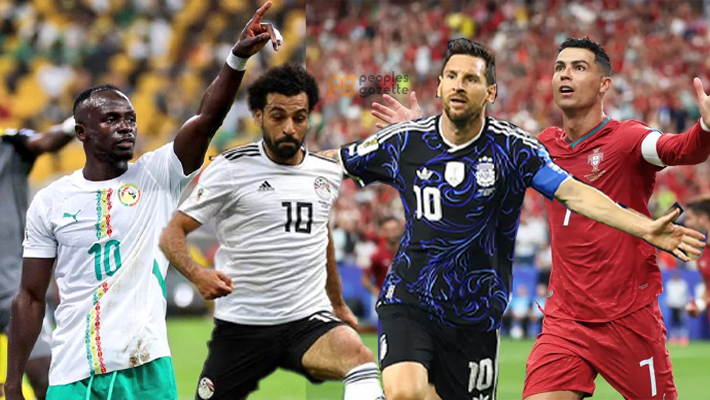 Saido Mane, Mo Salah, Messi, Ronaldo