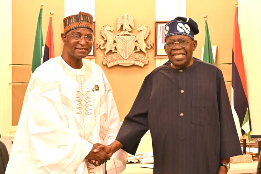 Minister of Livestock Development, Idi Maiha and President Bola Tinubu