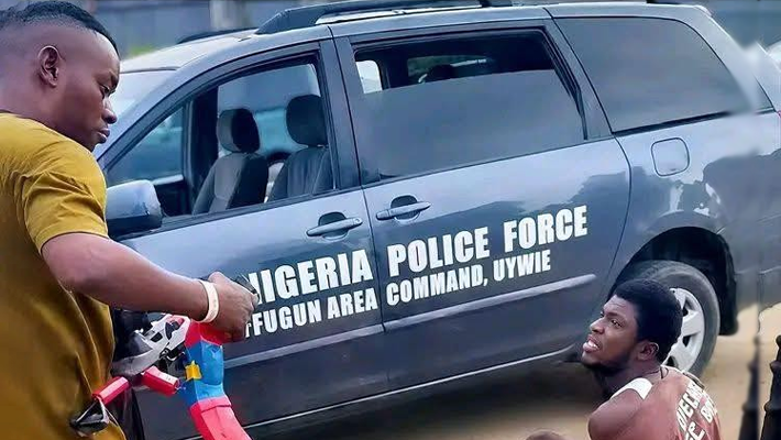 Bene Ogidi and the police officer that shot him