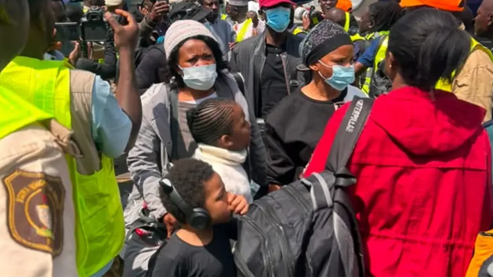 Nigerians protesting in South Africa