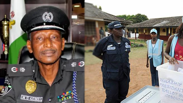 USAINI GUMEL; POLICEWOMEN AT POLLING BOOTH
