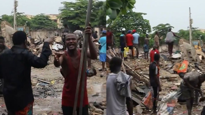 Demolished automobile market in Agidingbi 