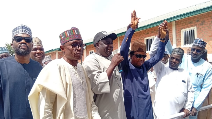 Shehu Sani and others at Governor Uba Sani Campaign Office