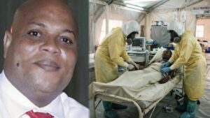 Patrick Sawyer and doctors attempting to Ebola patients