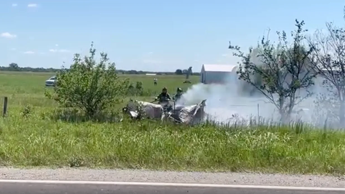 The crashed plane