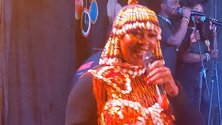 Nigeria’s foremost female talking drummer, Aralola Olamuyiwa