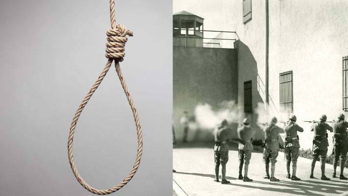 Hangman noose, firing squad