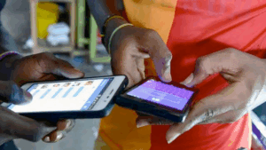 Nigerian youths on mobile devices
