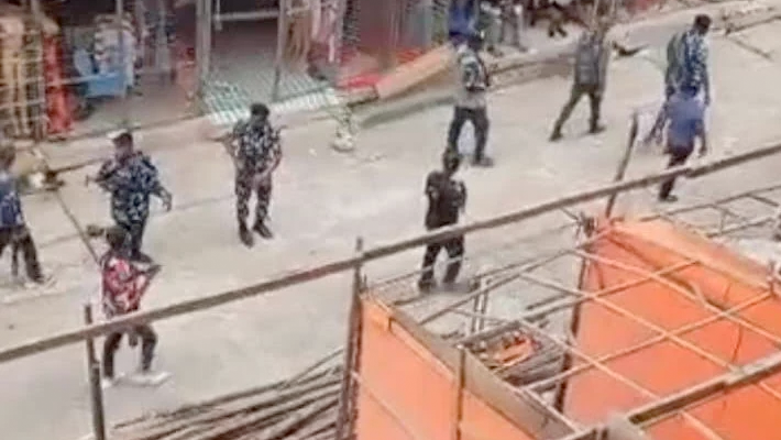 Security operatives at Onitsha market