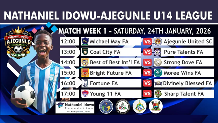 Nathaniel Idowu Foundation U-14 Football League