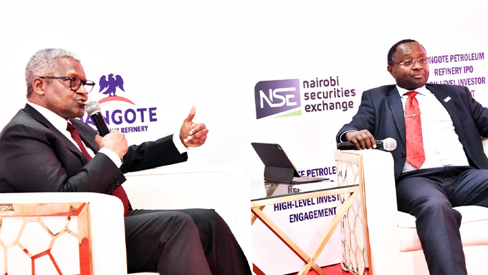 Aliko Dangote at a discussion.