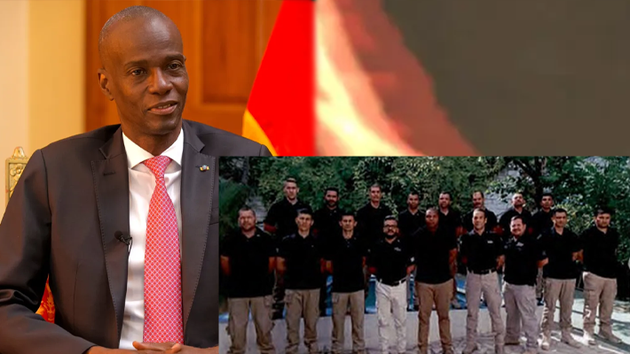 Jovenel Moïse and suspects.