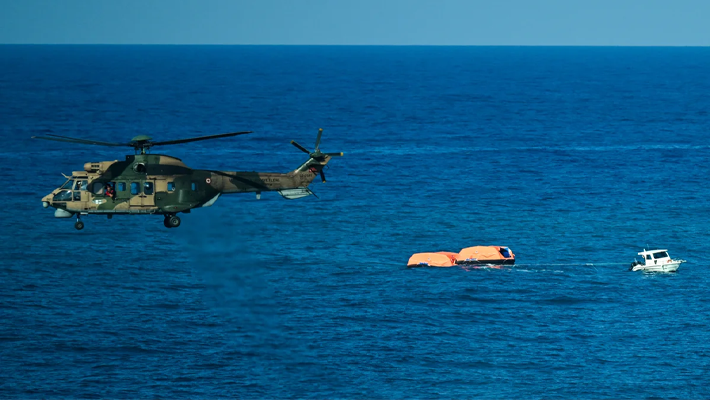 Rescue team searching the waters off Northern Cyprus