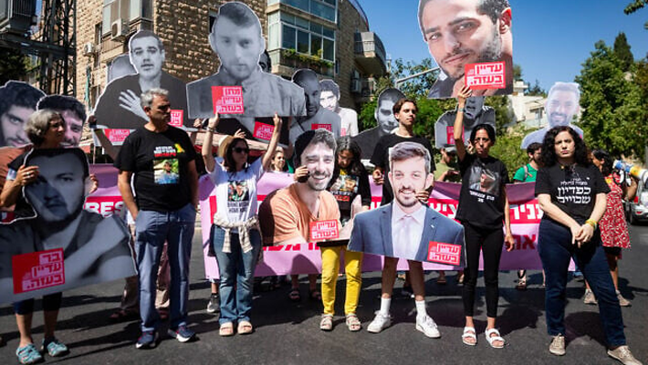 Protesting relatives