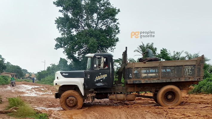 A broken-down truck
