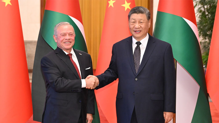 Jordan’s King Abdullah II and Chinese President Xi Jinping
