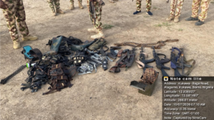Recovered cache of arms and ammunition