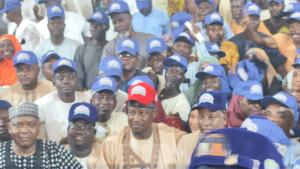 Governor Dikko Radda at the inauguration of 1,080 grassroots mobilisers in Katsina