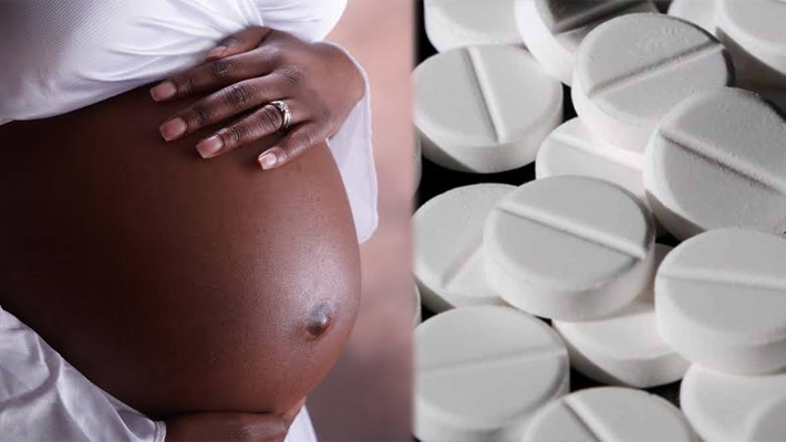 A pregnant woman and paracetamol.