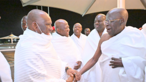President Bola Tinubu and others in Mekkah