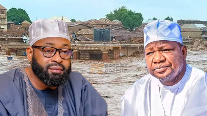 Flooded Mokwa, Niger governor and deputy governor
