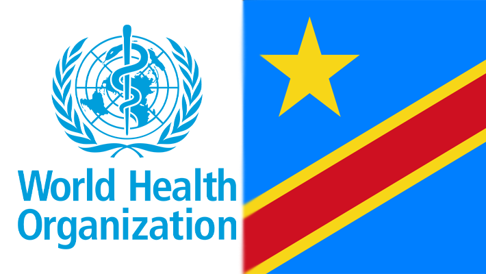 WHO and DR Congo logos