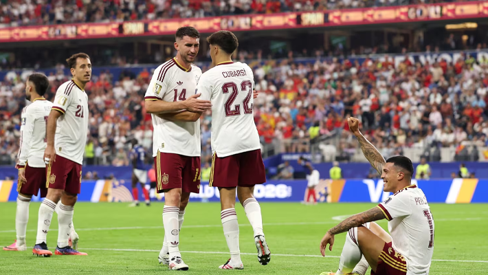The Spanish team after the semi-final match
