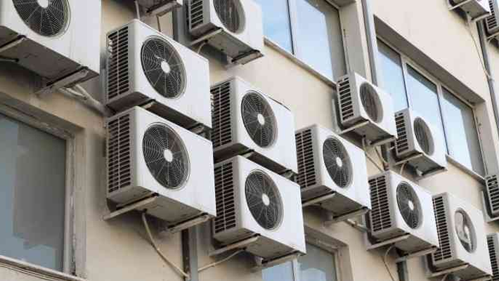 A building with many ACs