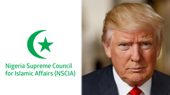 NSCIA logo and Donald Trump