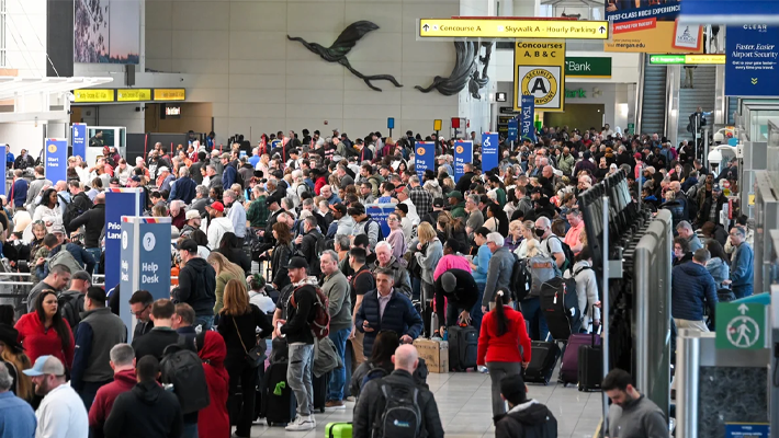 U.S. travelers at airport